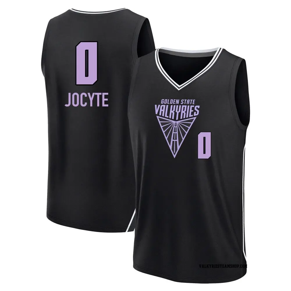 Men's Juste Jocyte ＃0 Replica Black Golden State Valkyries Fanatics Explorer Edition Fast Break Jersey